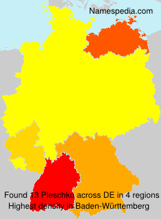 Surname Pleschko in Germany Surname Pleschko in Germany