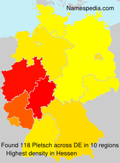 Surname Pletsch in Germany Surname Pletsch in Germany