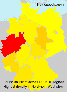 Surname Plicht in Germany Surname Plicht in Germany