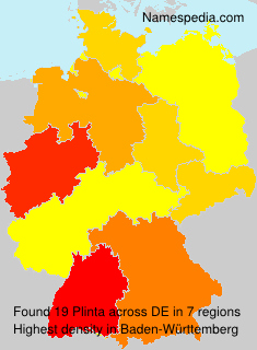 Surname Plinta in Germany Surname Plinta in Germany