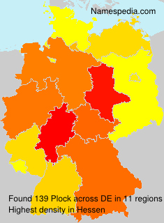 Surname Plock in Germany Surname Plock in Germany