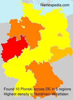 Surname Plonski in Germany Surname Plonski in Germany