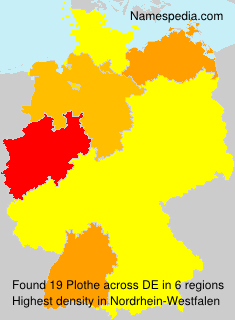 Surname Plothe in Germany Surname Plothe in Germany