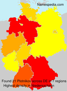 Surname Plotnikov in Germany Surname Plotnikov in Germany