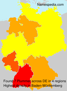 Surname Plummer in Germany Surname Plummer in Germany