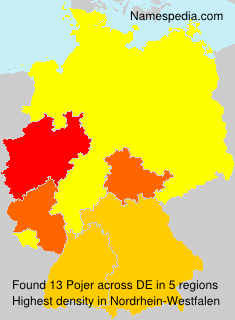 Surname Pojer in Germany Surname Pojer in Germany