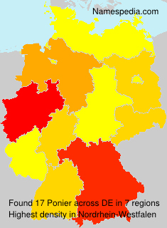Surname Ponier in Germany Surname Ponier in Germany