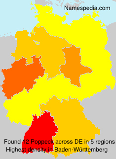 Surname Poppeck in Germany Surname Poppeck in Germany