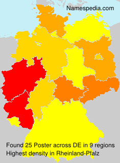 Surname Poster in Germany Surname Poster in Germany