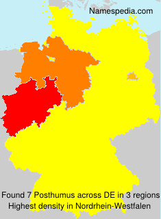 Surname Posthumus in Germany Surname Posthumus in Germany