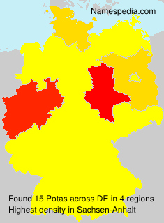 Surname Potas in Germany Surname Potas in Germany