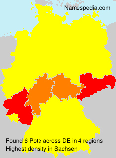 Surname Pote in Germany Surname Pote in Germany