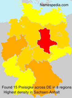 Surname Preisigke in Germany Surname Preisigke in Germany