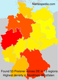 Surname Preisner in Germany Surname Preisner in Germany