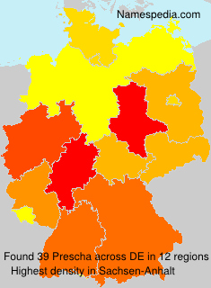 Surname Prescha in Germany Surname Prescha in Germany