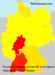 Surname Preusch in Germany Surname Preusch in Germany
