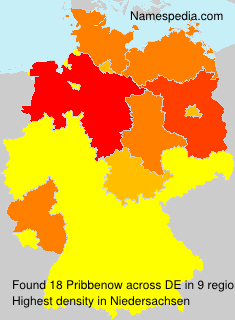 Surname Pribbenow in Germany Surname Pribbenow in Germany