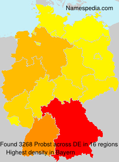 Surname Probst in Germany Surname Probst in Germany