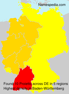 Surname Proietto in Germany Surname Proietto in Germany