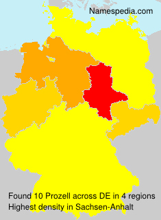 Surname Prozell in Germany Surname Prozell in Germany