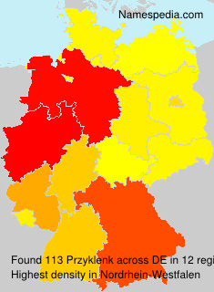 Surname Przyklenk in Germany Surname Przyklenk in Germany