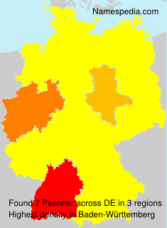 Surname Psenner in Germany Surname Psenner in Germany