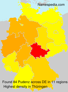 Surname Pudenz in Germany Surname Pudenz in Germany