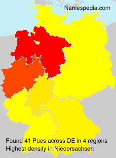 Surname Pues in Germany Surname Pues in Germany
