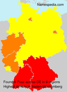 Surname Pusz in Germany Surname Pusz in Germany