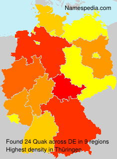 Surname Quak in Germany Surname Quak in Germany