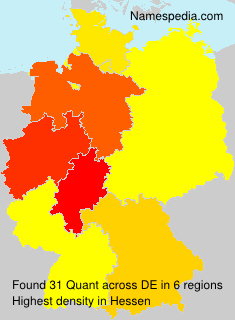 Surname Quant in Germany Surname Quant in Germany