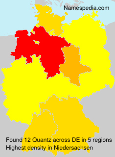 Surname Quantz in Germany Surname Quantz in Germany