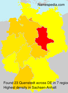 Surname Quenstedt in Germany Surname Quenstedt in Germany