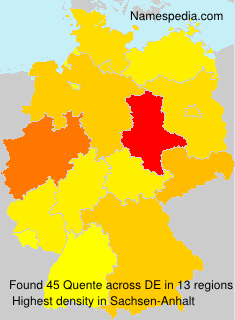Surname Quente in Germany Surname Quente in Germany