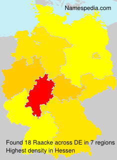 Surname Raacke in Germany Surname Raacke in Germany