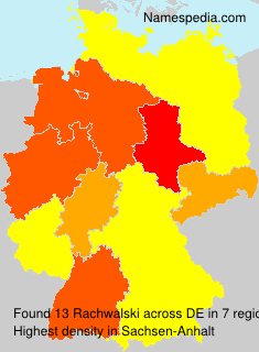 Surname Rachwalski in Germany Surname Rachwalski in Germany
