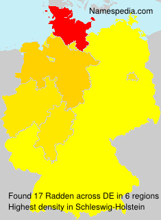 Surname Radden in Germany Surname Radden in Germany