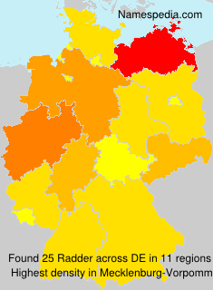 Surname Radder in Germany Surname Radder in Germany