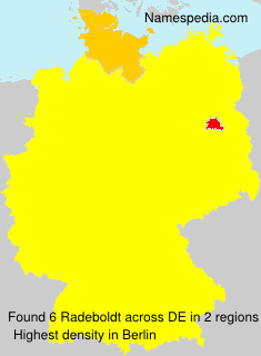 Surname Radeboldt in Germany Surname Radeboldt in Germany