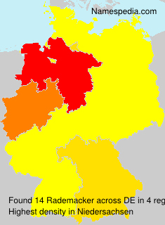Surname Rademacker in Germany Surname Rademacker in Germany