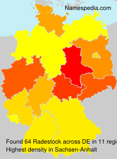 Surname Radestock in Germany Surname Radestock in Germany