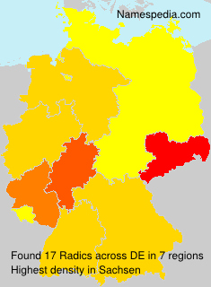 Surname Radics in Germany Surname Radics in Germany
