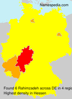 Surname Rahimzadeh in Germany Surname Rahimzadeh in Germany