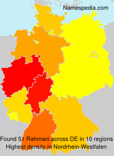 Surname Rahmani in Germany Surname Rahmani in Germany