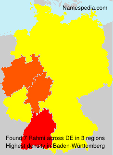 Surname Rahmi in Germany Surname Rahmi in Germany