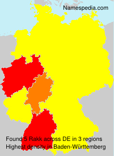 Surname Rakk in Germany Surname Rakk in Germany