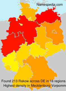 Surname Rakow in Germany Surname Rakow in Germany