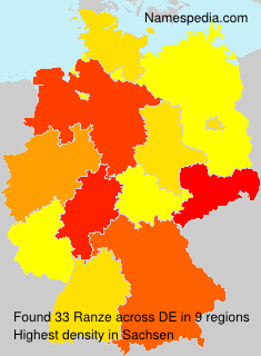 Surname Ranze in Germany Surname Ranze in Germany