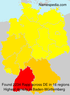 Surname Rapp in Germany Surname Rapp in Germany