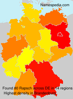 Surname Rapsch in Germany Surname Rapsch in Germany